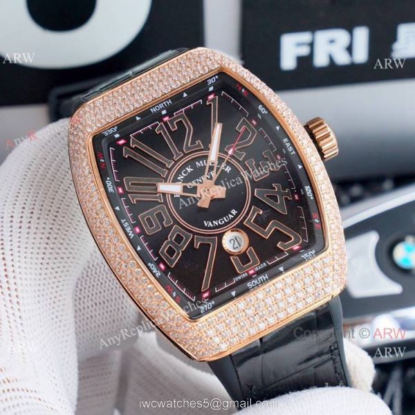 Clone Franck Muller Vanguard Yachting Silver Diamond Watches Automatic 5