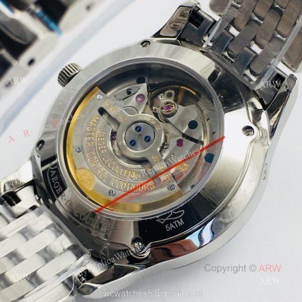 (JLF) Swiss Copy Jaeger-Lecoultre Moonphase Silver Dial Watch For Men 5