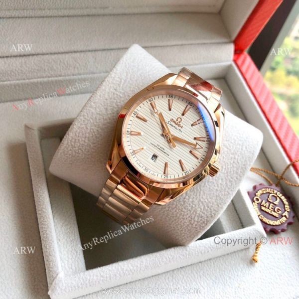 Omega Seamaster Aqua Terra 150 m 41mm Watches Two Tone Rose Gold 5