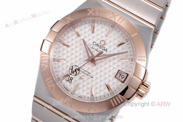 New Omega Constellation Rose Gold Mens Watches Best Replica VSF Omega 5