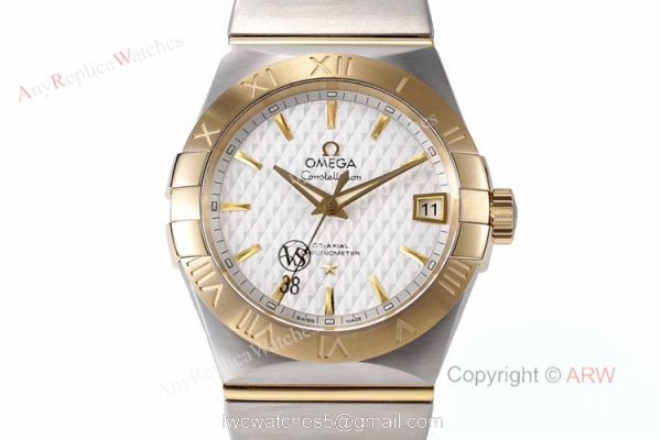 New Omega Constellation Watches Best vsf Omega Two Tone Mens Copy Watch 5