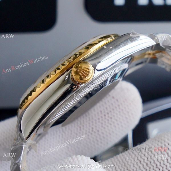 Fake Rolex Oyster Perpetual Datejust 36mm Watches 2-Tone Silver Diamond 5