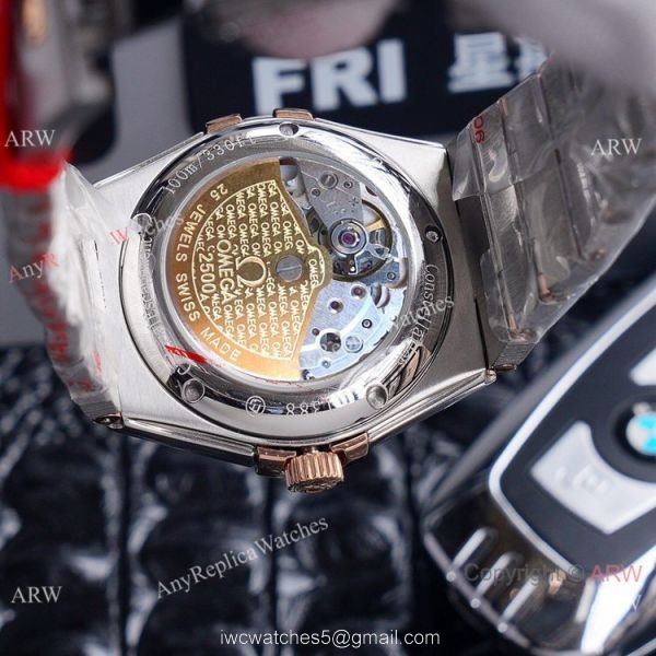 New Replica Omega Constellation Two Tone Diamond Bezel Omega Couple Watch 5