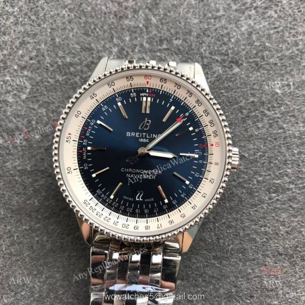 New Breitling Navitimer 41mm B01 Dark Blue Dial Swiss Replica Watches 5