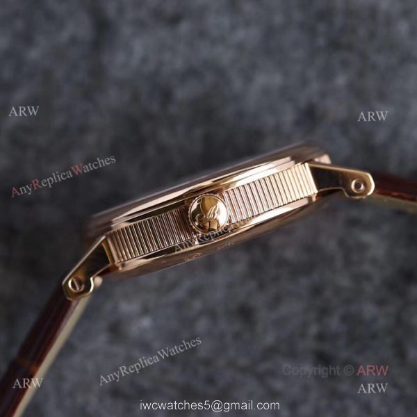 Replica Breguet Classique Rose Gold White Arabic Dial Moonphase Watch 40mm 5