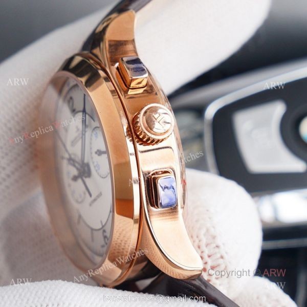 Swiss 7750 Jaeger Lecoultre Master Chronograph Rose Gold Replica Watch 40mm 5