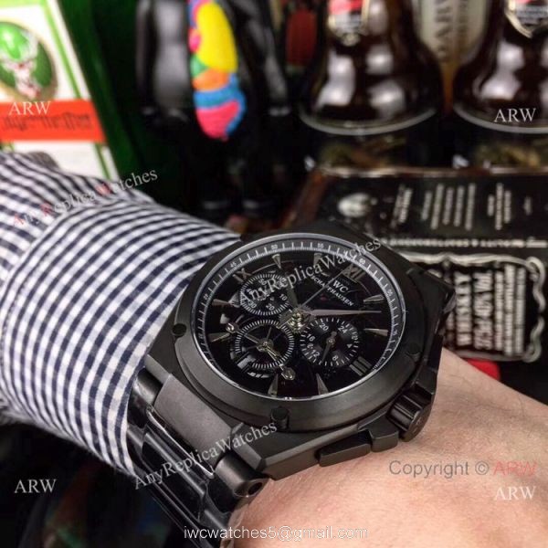 Fake IWC Aquatimer Chronograph Men Watches Stainless Steel White Face 5