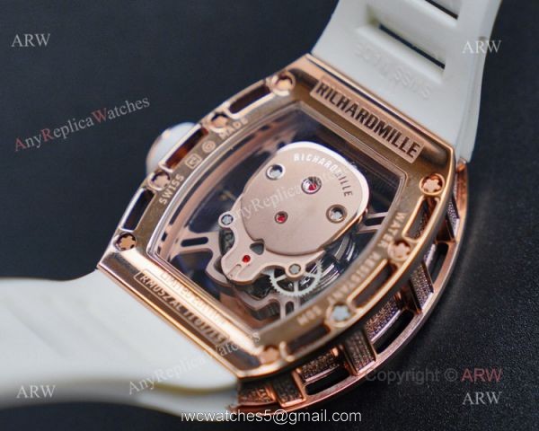 Replica Richard Mille Skull RM052 Rose Gold Diamond Watch 5