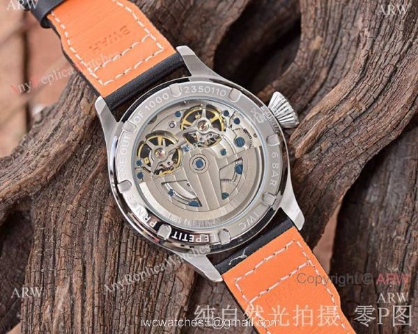 Copy IWC Big Pilots Double tourbillon Men Watches Ss Blue Face 5