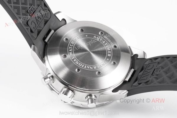 Replica IWC Aquatimer Chronograph Black Yellow Bezel Asia 7750 Watch 44mm 5