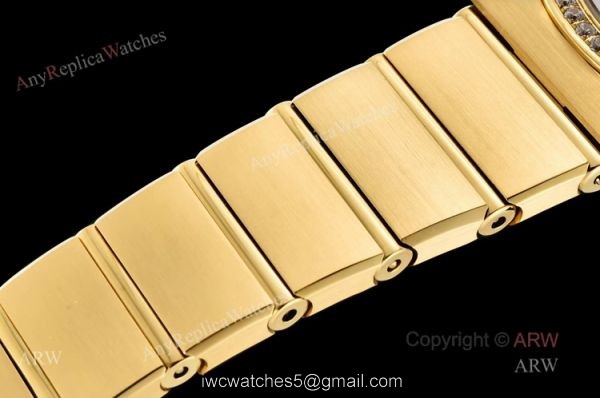 GF Factory Yellow Gold Omega Constellation Quartz Swiss Made Knockoff Watch 25mm 5