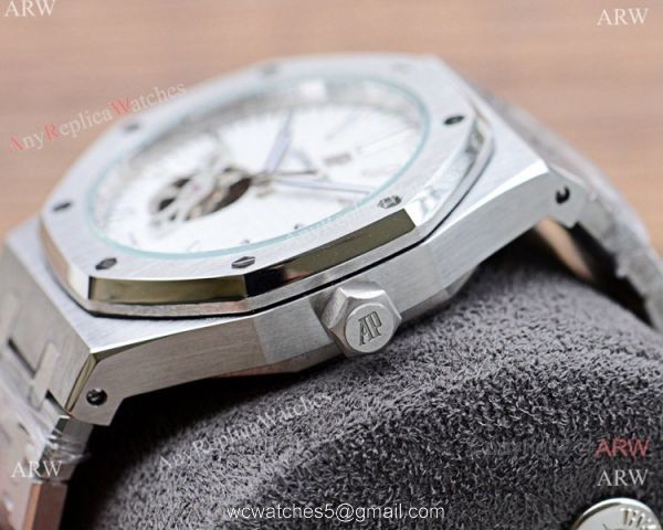 Audemars Piguet Royal Oak Tourbillon Wrist Stainless Steel White Face 5