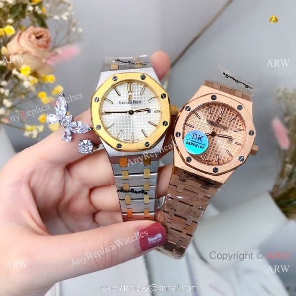 Best Copy Audemars Piguet Royal Oak Two Tone Watch 33mm Women 5