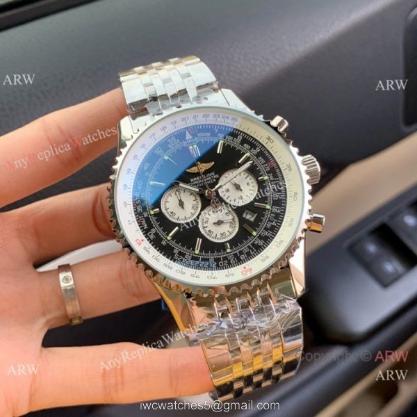 Best Replica Breitling Navitimer 01 Brown Leather Strap Watches 5