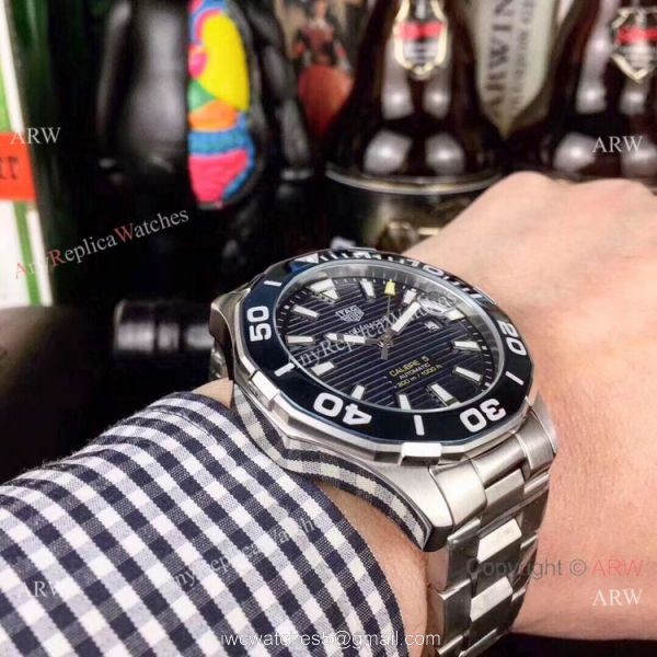 Copy Tag Heuer Aquaracer Calibre 5 Blue Ceramic Bezel Watches 5