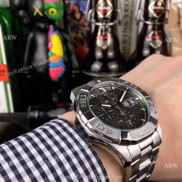 Tag Heuer Aquaracer Calibre 16 Chronograph Watches Ss Gray Face 5