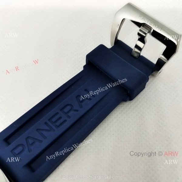 New arrival Panerai Luminor GMT PAM 01033 Blue Rubber Strap Watch 5