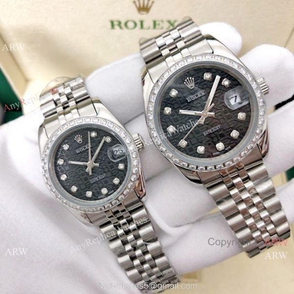 36mm and 31mm Copy Rolex Datejust Jubilee White Mother of Pearl Watch 5