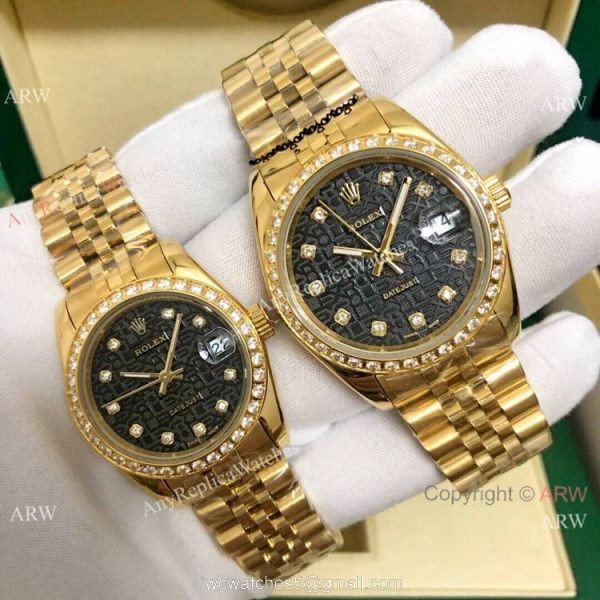 Fake Rolex Datejust Jubilee Band Yellow Gold Watch 36mm and 31mm 5