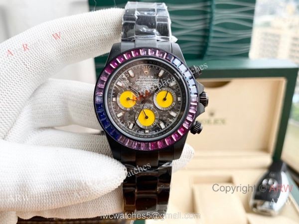 Replica Rolex Daytona Graffiti Dial Men Watches Orange Subdials 5