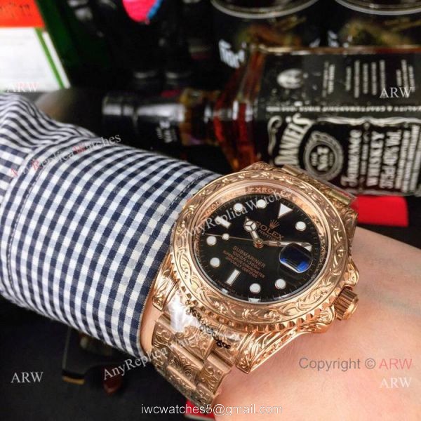 Rolex Submariner Engraving Rose Gold Watches Buy Replica 5