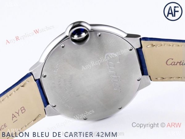 AF Swiss Grade Copy Cartier Ballon Bleu Watch 42mm Blue Dial 5