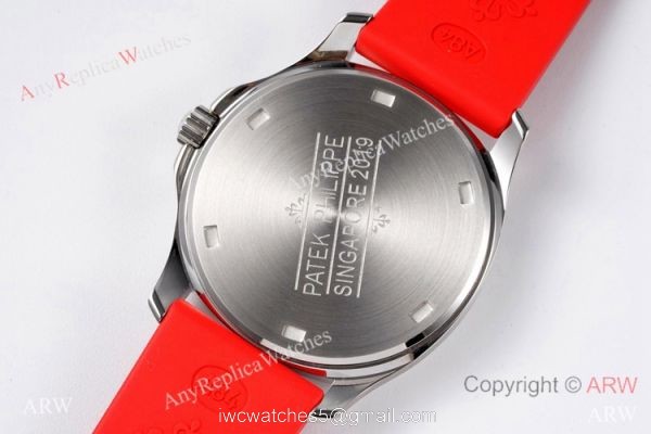 PPF Swiss Copy Patek Philippe Aquanaut Luce Quartz Watch Red Dial 5