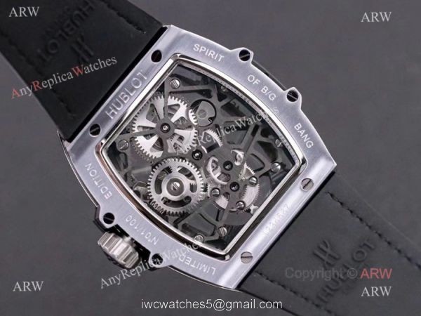 Mens Hublot Masterpiece MP-06 Senna Skeleton Replica Watch With Black Rubber Band 5