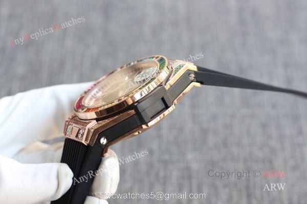 Best Hublot Watches For Men Swiss Replica Hublot Big Bang Unico Rainbow King Gold 5