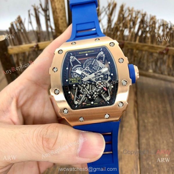 Best Quality Richard Mille rm 35-02 Rafael Nadal Copy Watches Rose Gold 5