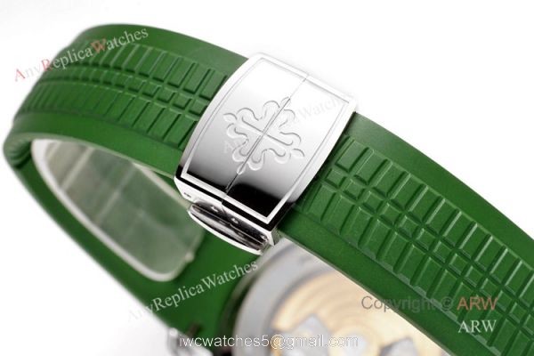 (ZF) Best Replica Patek Philippe 5168G Aquanaut Green Rubber Strap Watch Swiss Cal 324 5