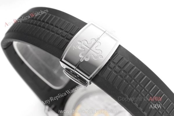 (ZF) Swiss 324 5167A Patek Philippe Aquanaut Grey Dial Black Rubber Band Automatic Watch Replica 5