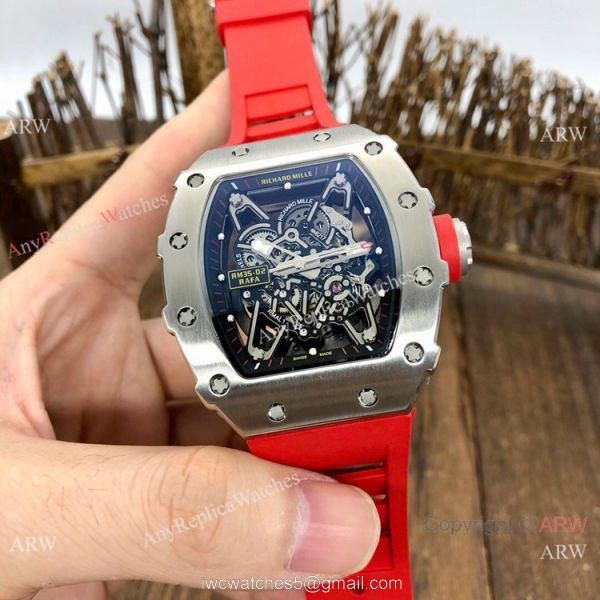 Best Quality Replica RM35-02 Rafael Nadal Mens Watches SS Orange Rubber 5