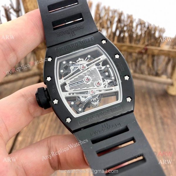 AAA Copy Richard Mille Bubba Watson RM38-01 Watch All Black Diamond 5