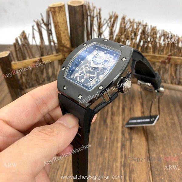 Swiss Quality Copy Richard Mille RM17-01 Black Ceramic Watches 5