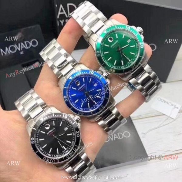 New Copy Movado Series 800 Stainless Steel Watches 40mm 5