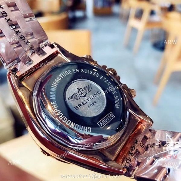 Breitling Chronomat B01 Watches Two Tone Rose Gold 5
