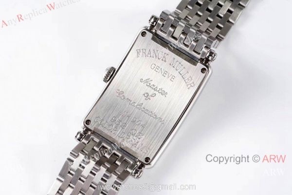 New! Swiss Replica Franck Muller Long Island Watch Iced Out Stainless Steel 5