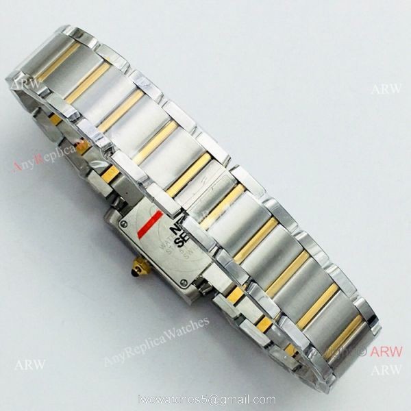 Super Replica Cartier Tank Francaise CC708177 Watch 2-Tone Cream Face 5