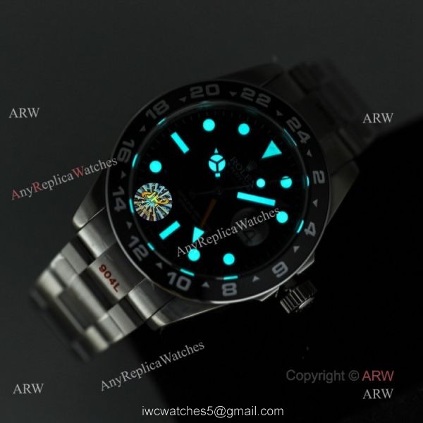 Hot Sale Rolex Explorer ii Ceramic Bezel Black Face Swiss 2836 GMT Watch Replica 5