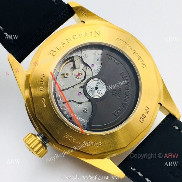 2020 New! Swiss Copy Blancpain Fifty Fathoms Bathyscaphe 5054 Watch Black Moon Dial 5