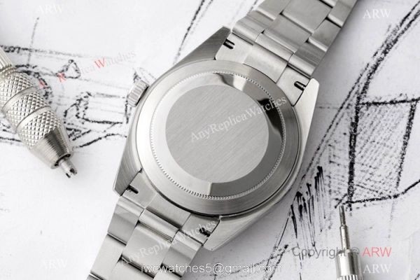 Swiss Copy Rolex Sky-Dweller Watch Bue Dial 904L Steel Swiss 9001 Movement 5