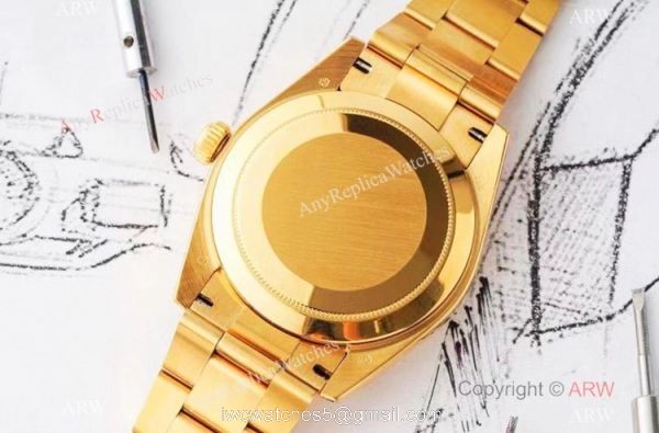 Swiss Grade 1 Copy Rolex Sky-Dweller Yellow Gold 42mm Watch 9001 Movement 5