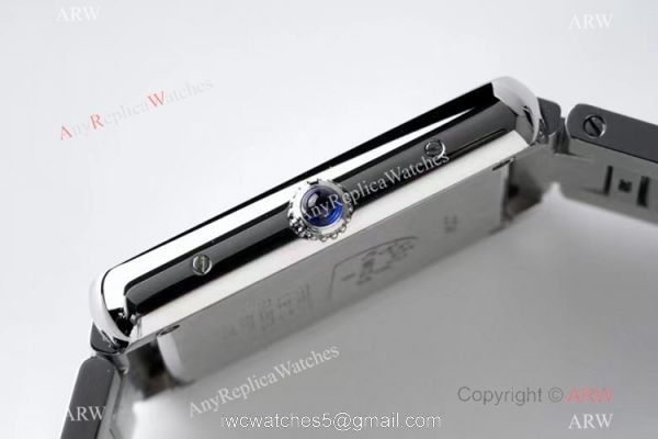 New! Swiss Cartier Tank Solo AF Factory Stainless Steel Watch Mid-size 5