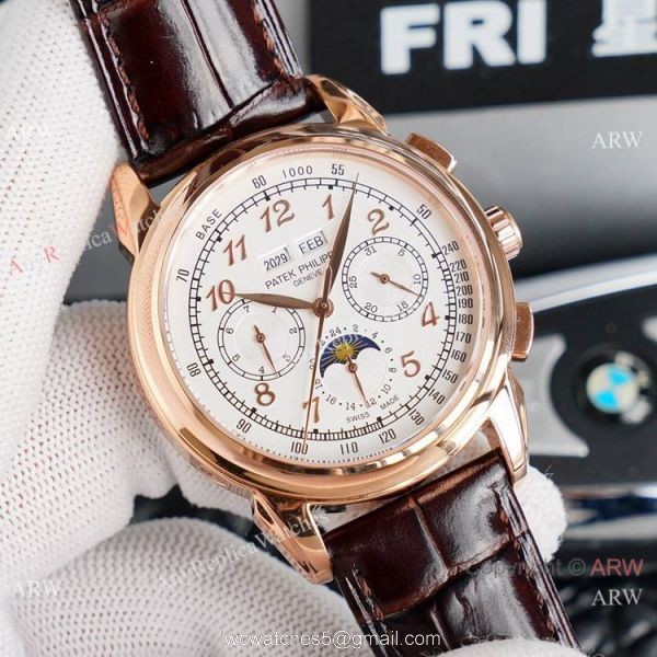 Swiss Grade Copy Patek Philippe Geneve Base 1000 Watch Arabic Markers 41mm 5