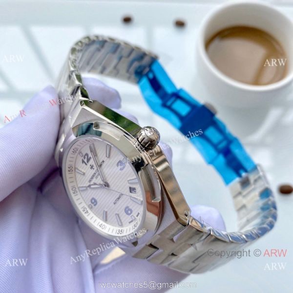 Copy Vacheron Constantin Geneve Overseas Watches SS White Face 5