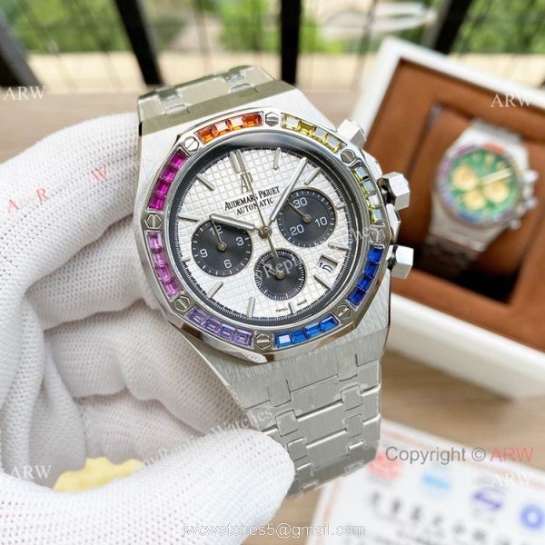 Fashion Style Audemars Piguet Royal Oak Rainbow Copy Watches 5