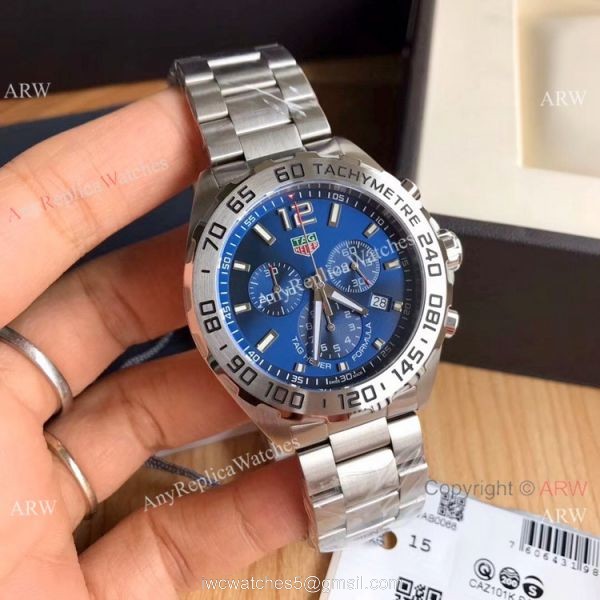 AAA Replica Tag Heuer Formula 1 Blue Chronograph Watch Swiss Quartz 5
