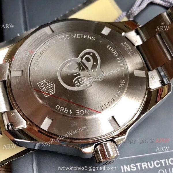 Super Clone Tag Heuer Aquaracer Calibre 5 Watch SS Black Dial Swiss Automatic 5