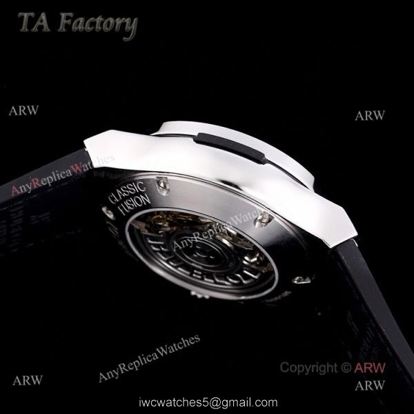 45mm Hublot Big Bang Blue Diamond Bezel Iced Out Watch For Men Best Swiss Made 5